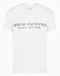 Armani Exchange OFFICIAL STORE T-shirt Regular Fit In Jersey Bianco