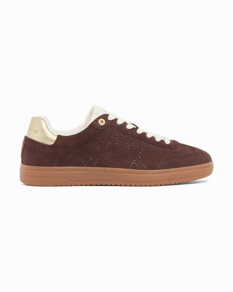 Armani Exchange Sneakers in tessuto tecnico Marrone