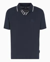 Armani Exchange OFFICIAL STORE Polo Con Profili Del Collo A Contrasto In Cotone Asv Blu