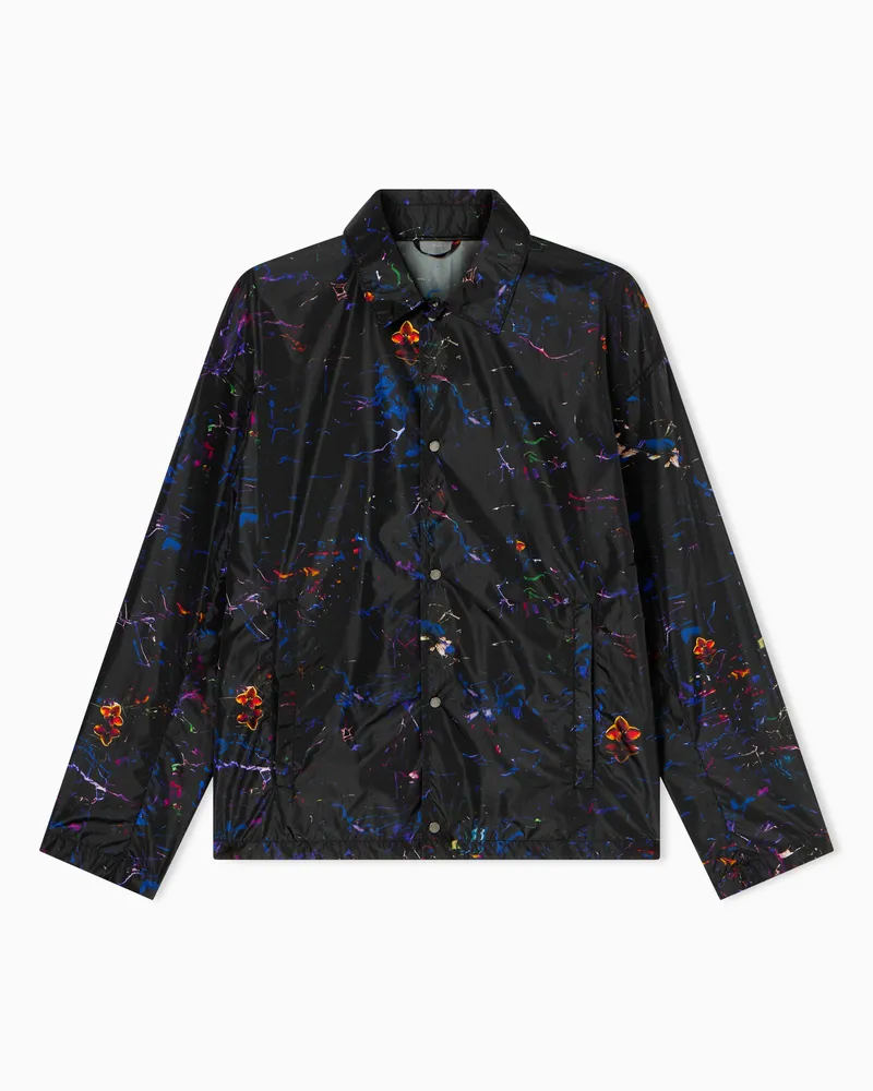 Armani Exchange Blouson leggero in nylon tecnico Nero