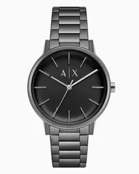 Armani Exchange OFFICIAL STORE Orologio A Tre Lancette In Acciaio Inossidabile Color Canna Di Fucile Grigio