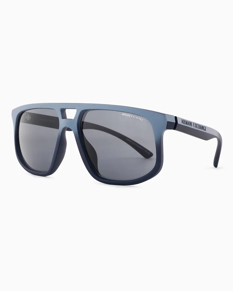 Armani Exchange Occhiali da sole uomo forma pilot Blu