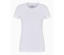 Armani Exchange OFFICIAL STORE T-shirt Slim Fit Con Monogram In Cotone Organico Asv Bianco
