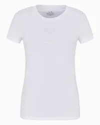 Armani Exchange OFFICIAL STORE T-shirt Slim Fit Con Monogram In Cotone Organico Asv Bianco