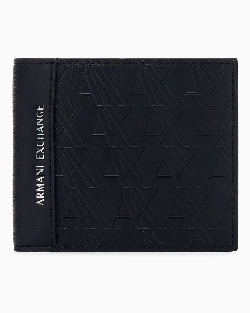 Armani Exchange Portafoglio bifold con scomparti per carte Nero
