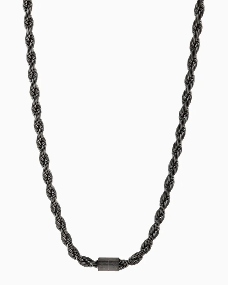 Armani Exchange Collana con catena in acciaio inossidabile color canna di fucile Multicolore