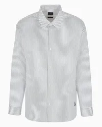 Armani Exchange OFFICIAL STORE Camicia Regular Fit In Cotone Dobby Bianco