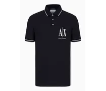 Armani Exchange OFFICIAL STORE Polo Regular Fit In Piquet Icon Project Blu
