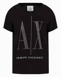 Armani Exchange OFFICIAL STORE T-shirt Regular Fit In Jersey Icon Project Nero