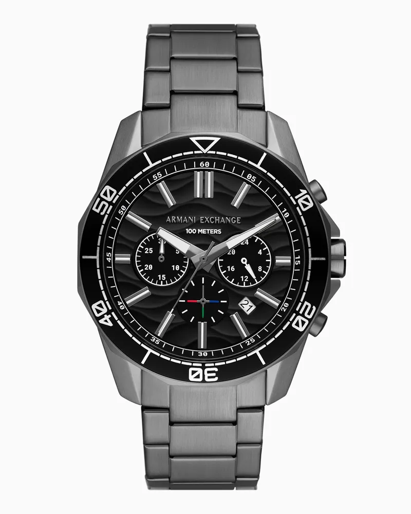 Armani Exchange Orologio cronografo in acciaio inossidabile color canna di fucile Multicolore