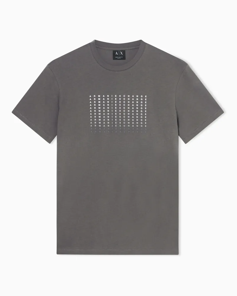 Armani Exchange Slim fit T-shirt in cotone Grigio