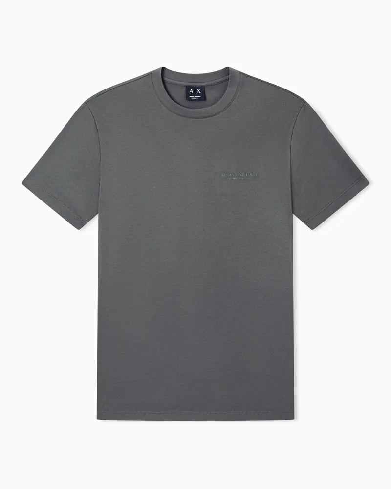 Armani Exchange T-shirt con logo in jersey di cotone Verde