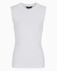 Armani Exchange OFFICIAL STORE Top In Jersey Stretch Bianco