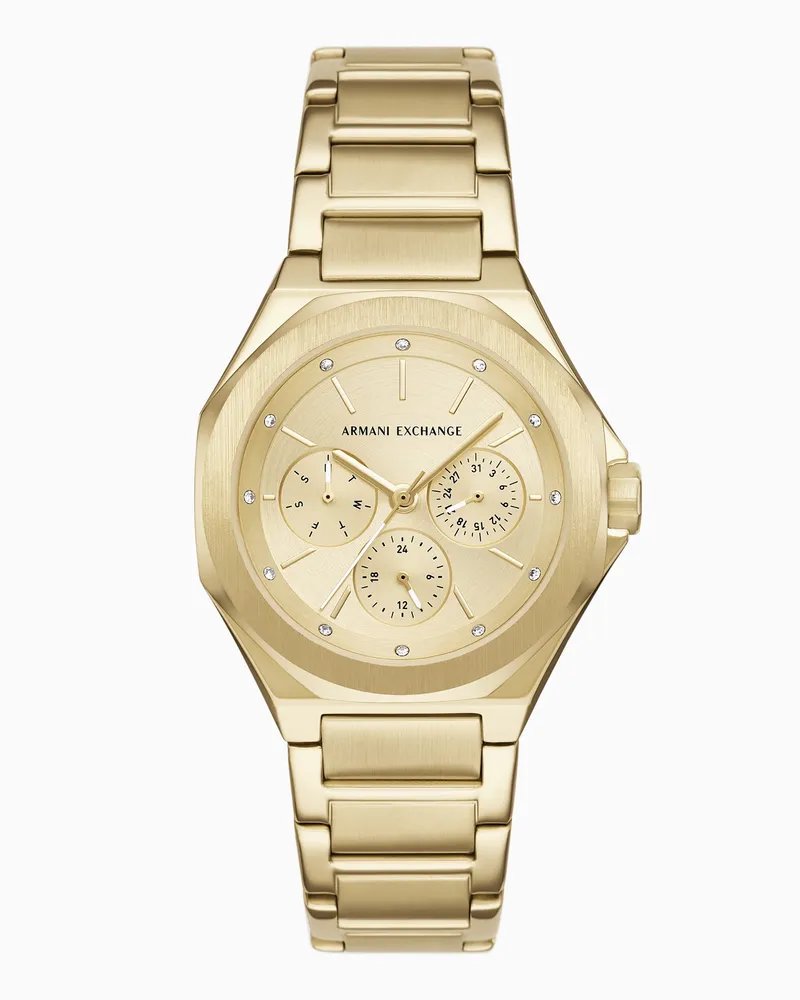Armani Exchange Orologio multifunzione in acciaio inox oro Multicolore