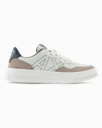 Armani Exchange OFFICIAL STORE Sneakers Con Inserti In Suede Panna