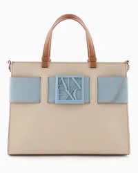 Armani Exchange OFFICIAL STORE Tote Bag Grande Con Doppi Manici E Tracolla Fantsia