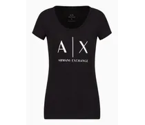 Armani Exchange OFFICIAL STORE T-shirt Slim Fit In Jersey Di Cotone Pima Nero
