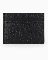 Armani Exchange OFFICIAL STORE Porta-carte In Materiale Riciclato Con Scritta Logo Impressa Nero