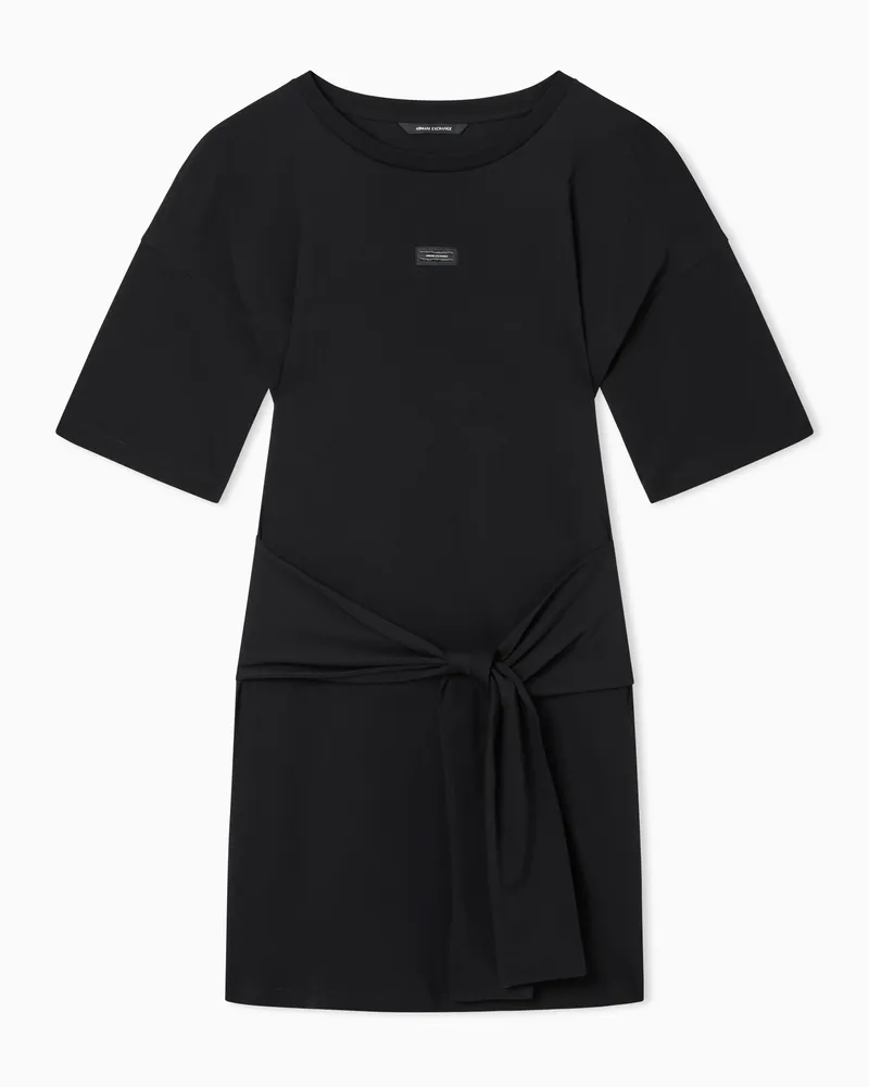 Armani Exchange Abito corto in cotone Nero
