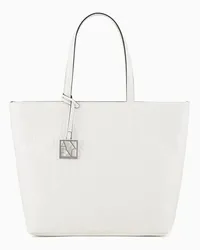 Armani Exchange OFFICIAL STORE Shopper Con Logo All-over Impresso Bianco