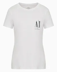 Armani Exchange OFFICIAL STORE T-shirt Regular Fit In Jersey Bianco