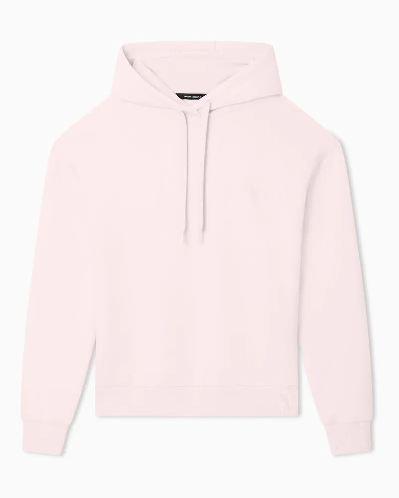 Armani Exchange Felpa con cappuccio in scuba con logo lettering Rosa