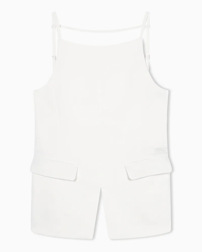 Armani Exchange Gilet in crepe con schiena aperta Bianco