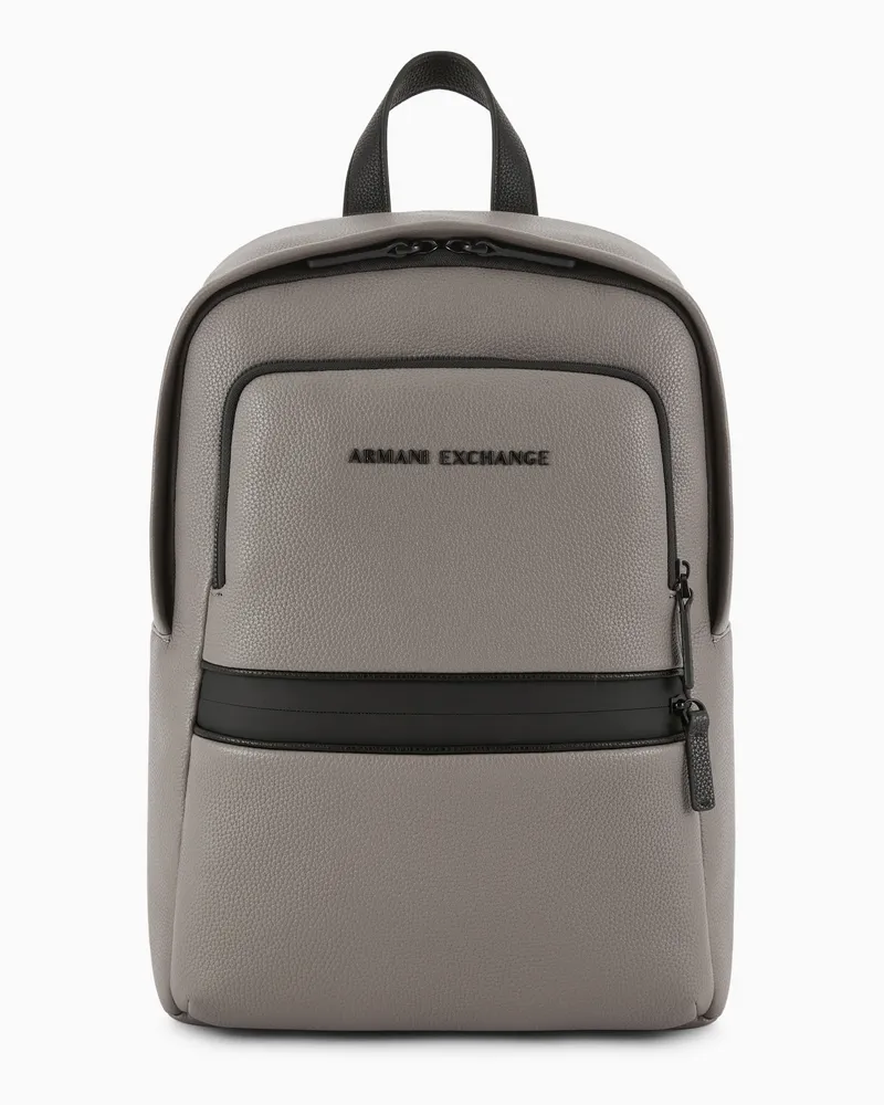 Armani Exchange Zaino squadrato con dettagli a contrasto Beige