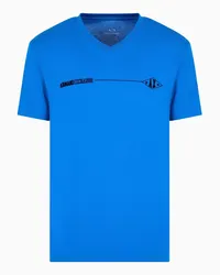 Armani Exchange OFFICIAL STORE T-shirt Pima Blu