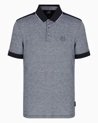 Armani Exchange OFFICIAL STORE Polo In Cotone Con Dettagli A Contrasto Blu