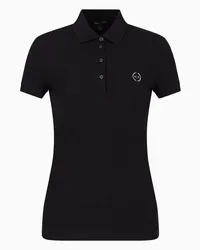 Armani Exchange OFFICIAL STORE Polo In Piquet Di Cotone Pima Nero