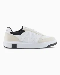 Armani Exchange OFFICIAL STORE Sneakers Con Dettagli A Contrasto E Logo Laterale Bianco