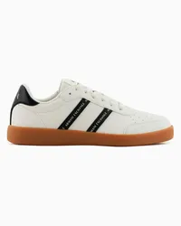 Armani Exchange OFFICIAL STORE Sneakers Con Bande Laterali A Contrasto Bianco