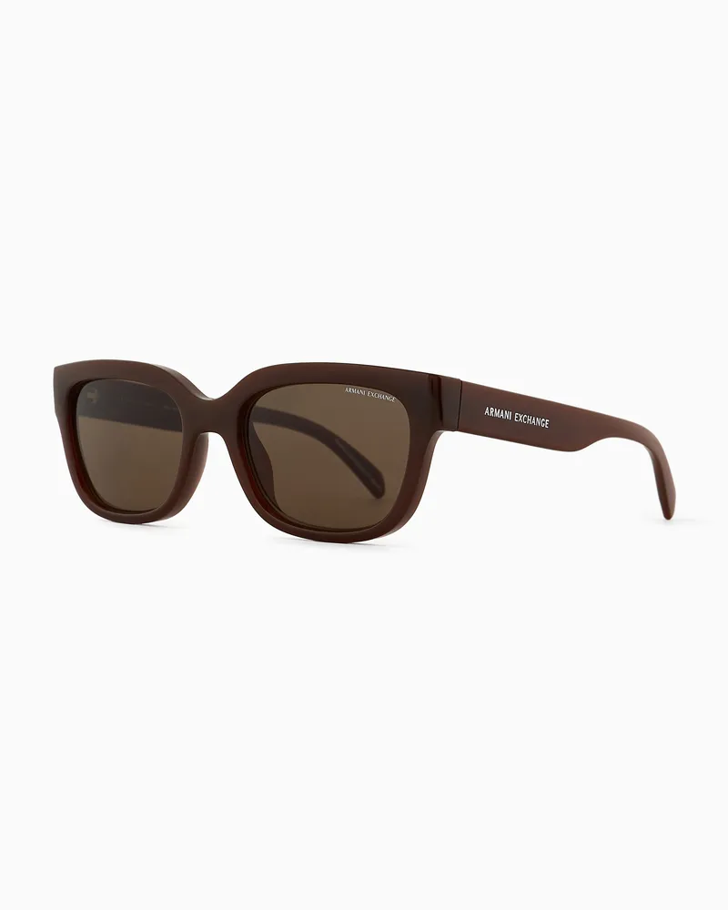 Armani Exchange Occhiali da sole donna forma irregolare Marrone