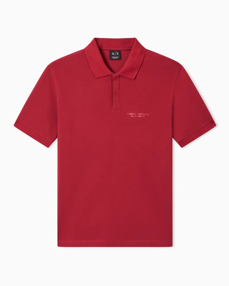 Armani Exchange Polo regular fit logo tono su tono Rosso