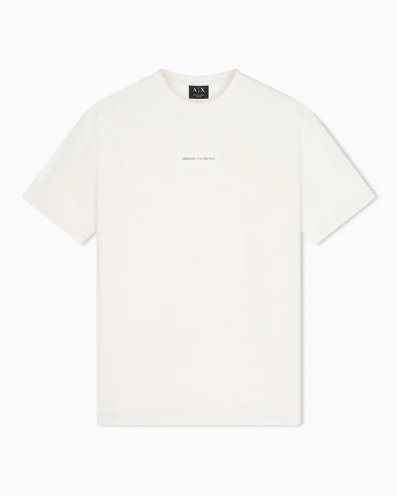 Armani Exchange Slim fit T-shirt in cotone Bianco