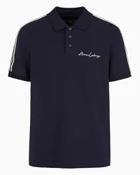 Armani Exchange OFFICIAL STORE Polo Regular Fit Logo Signature Blu