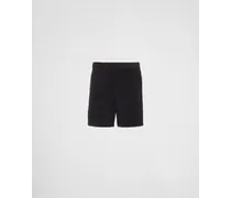 Shorts In Spugna Di Cotone, Uomo, Nero, Taglia XL
