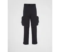 Pantaloni Modulabili In Tessuto Tecnico, Uomo, Nero, Taglia XL