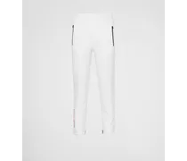 Pantaloni In Jersey Double Riciclato, Uomo, Bianco, Taglia L