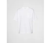 T-shirt Over In Cotone, Uomo, Bianco, Taglia XL