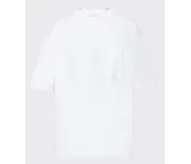 T-shirt Oversize In Cotone, Uomo, Bianco, Taglia XL