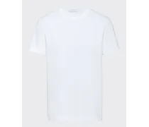 T-shirt In Cotone Stretch, Uomo, Bianco, Taglia XXL