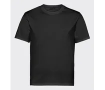 Prada T-shirt In Cotone Stretch, Uomo, Nero, Taglia L 