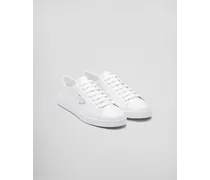 Sneakers In Pelle Spazzolata, Uomo, Bianco
