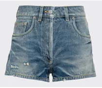Shorts In Denim Organico, Donna, Blu
