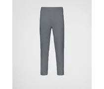 Prada Pantaloni In Jersey Double Riciclato, Uomo, Ferro, Taglia XXL 