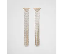 Orecchini Con Zirconi Crystal Logo Jewels, Donna, Oro/cristallo