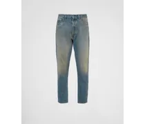 Pantaloni Cinque Tasche In Denim, Uomo, Light Blu, Taglia 36