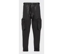 Pantaloni Cargo In Nylon Light, Uomo, Nero, Taglia XL
